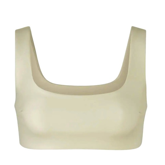 SKIMS  Faux Leather Bralette Top in Shell Plus Size 2X - Picture 1 of 15